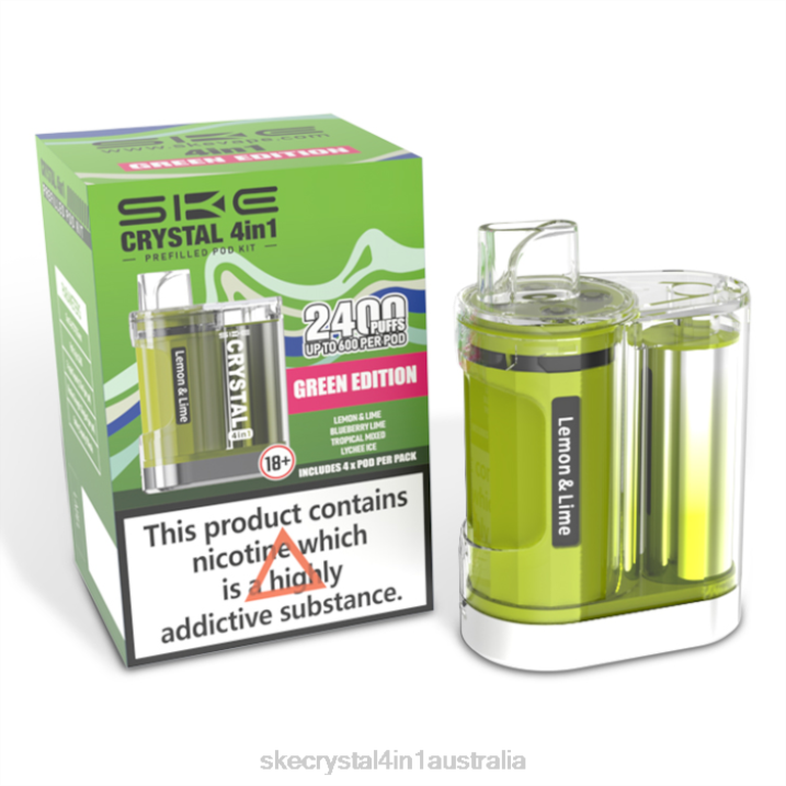 SKE Crystal 2400 4 in 1 Pod Kit Mixed Green Edition FJRP97 SKE Flavours