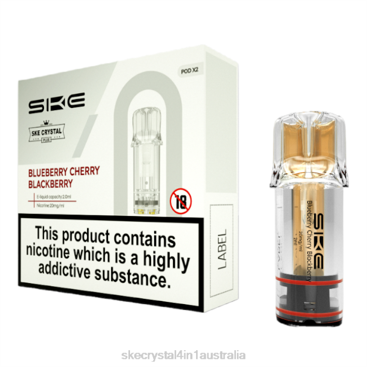 SKE Crystal Vapes Plus Pods Blueberry Cherry Blackberry FJRP108 SKE Vape Website
