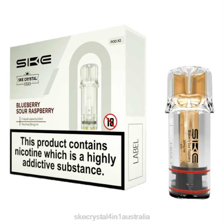 SKE Crystal Vapes Plus Pods Blueberry Sour Raspberry FJRP107 SKE Flavours