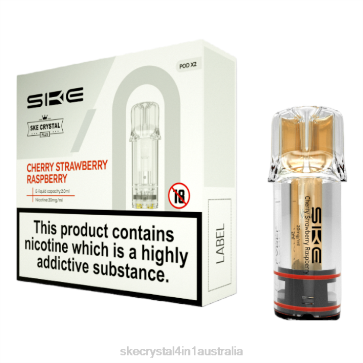 SKE Crystal Vapes Plus Pods Cherry Strawberry Raspberry FJRP109 SKE Vape Authentication